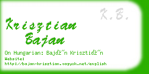 krisztian bajan business card